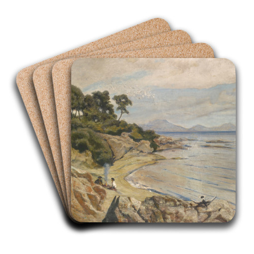 The Lagoon by Ernst Stckelberg Art Drink Coaster set