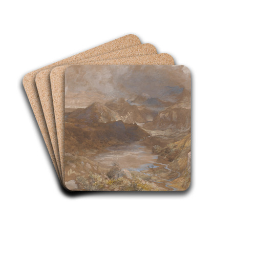 Llwyngwynedd and Part of Llyn-y-ddina Between Capel Curig and Beddegelert, North Wales by Samuel Palmer Drink Coasters - set of 4