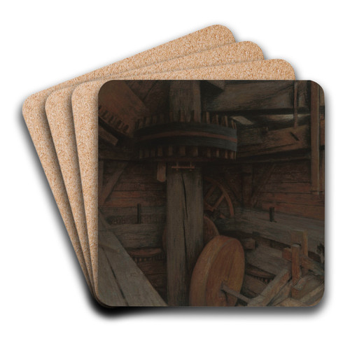 Interior of a Mill by Charles Mertens Art Drink Coaster set
