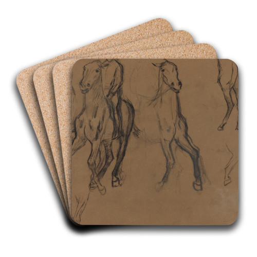 Study of Horses by Edgar Degas Art Drink Coaster set