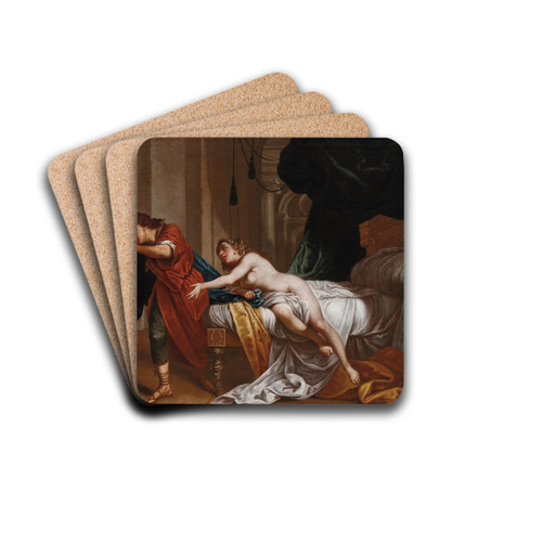 Joseph And Potiphar's Wife by Lazzaro Baldi Drink Coasters - set of 4
