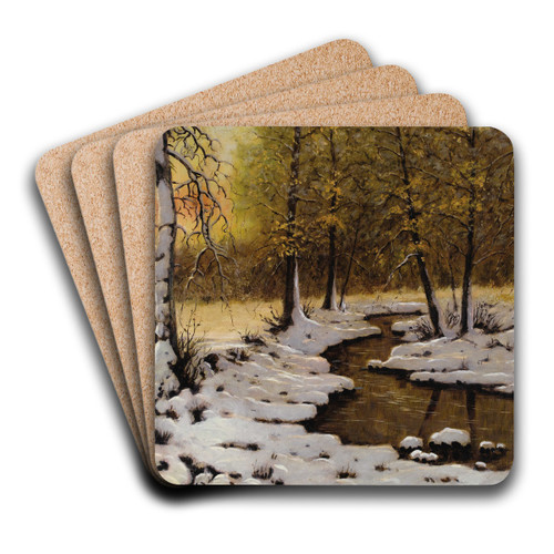 Evening Light by Ivan Fedorovich Choultse Art Drink Coaster set