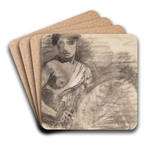 Kvindelig model 2 by Oluf Hartmann Art Drink Coaster set