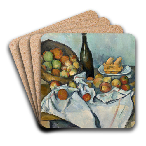 The Basket of Apples by Paul Czanne Art Drink Coaster set