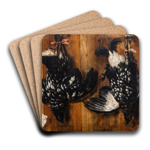 Blackcock by David Klcker Ehrenstrahl Art Drink Coaster set