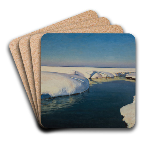 Snow by Julian Falat Art Drink Coaster set