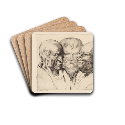Three natures by Albert Sterner Drink Coasters - set of 4 Three natures by Albert Sterner Drink Coasters - set of 4