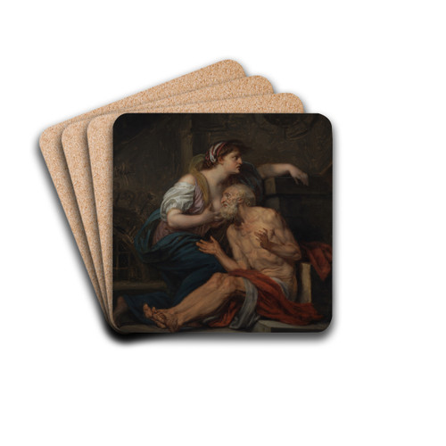Cimon and Pero; 'Roman Charity' by Jean-Baptiste Greuze Drink Coasters - set of 4