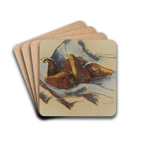 Still Life With Pears by Marsden Hartley Drink Coasters - set of 4 Still Life With Pears by Marsden Hartley Drink Coasters - set of 4