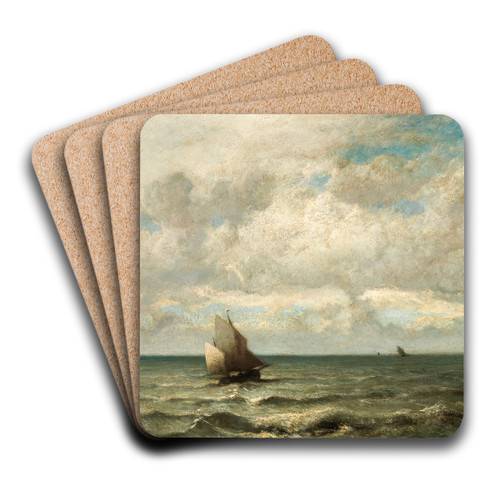 A Seascape by Jules Dupr Art Drink Coaster set