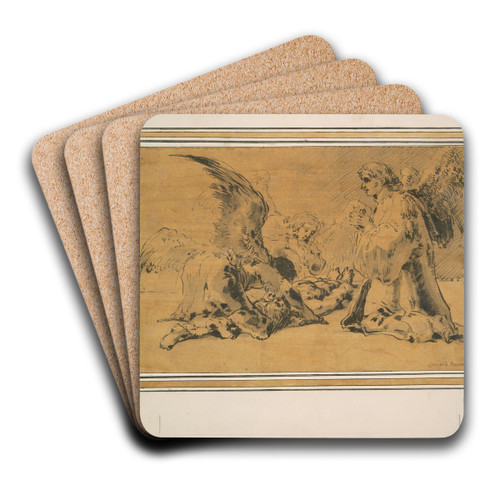 Dead Abel Mourned byAngels by Leonaert Bramer Art Drink Coaster set