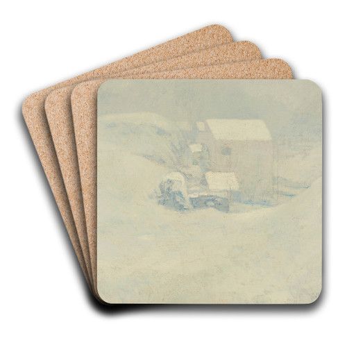 Snow by John Henry Twachtman Art Drink Coaster set