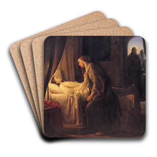 The Daughter of Jairius by Carl Bloch Art Drink Coaster set