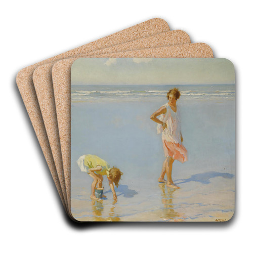 On white sands by Charles Atamian Art Drink Coaster set