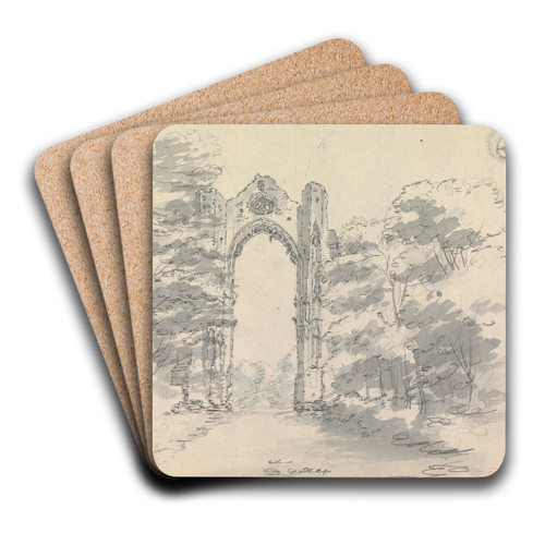 Walsingham Priory, Norfolk, England by James Moore Art Drink Coaster set