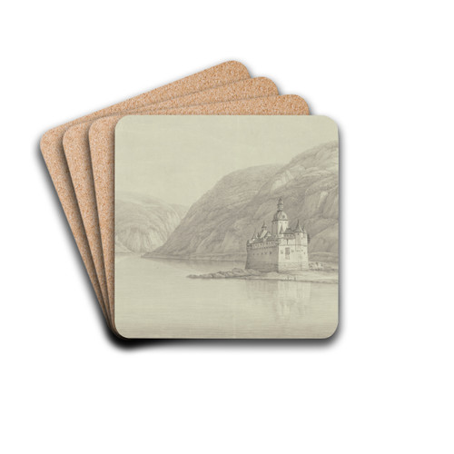 Palatinate near Caub by Christian Georg Schtz the Younger Drink Coasters - set of 4