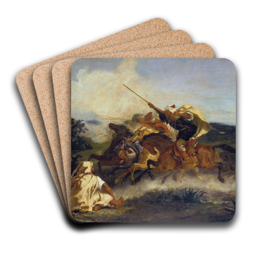 Fantasia arabe by Eugne Delacroix Art Drink Coaster set