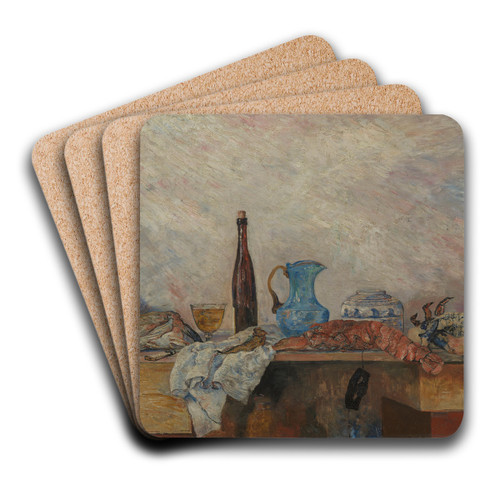 Mask and Crustaceans by James Ensor Art Drink Coaster set