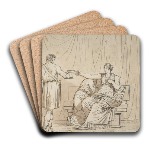 Death of a Roman Matron by Bartolomeo Pinelli Art Drink Coaster set Death of a Roman Matron by Bartolomeo Pinelli Art Drink Coaster set