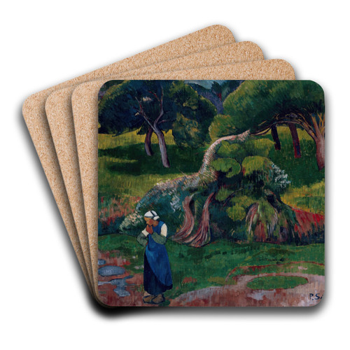 Landscape at Le Pouldu by Paul Srusier Art Drink Coaster set