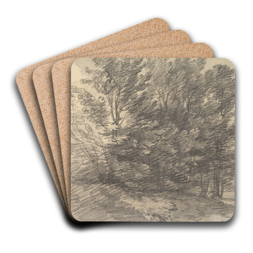 A Clump of Trees by Thomas Gainsborough Art Drink Coaster set