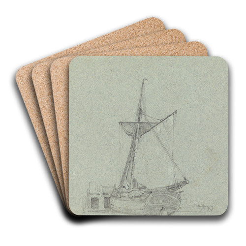 A Barge by John Linnell Art Drink Coaster set