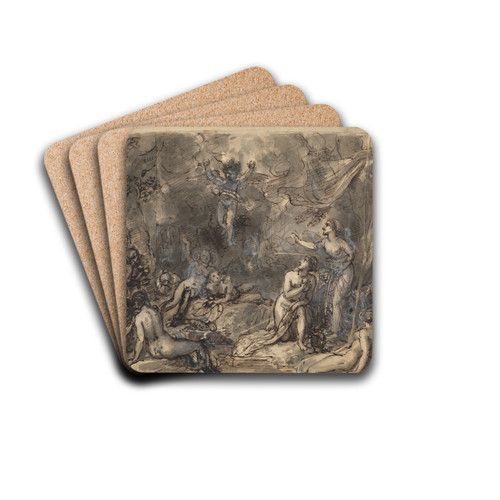 Study of Nude Figures in a Wooded Area by Robert Smirke Drink Coasters - set of 4