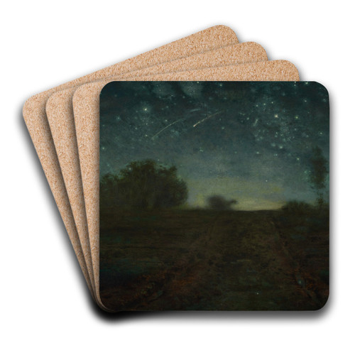 StarryNight by Jean-Franois Millet Art Drink Coaster set
