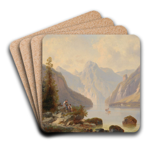 Blick auf den Knigssee by Josef Thoma Art Drink Coaster set