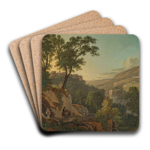 Landscape near Tivoli by Peter Birmann Art Drink Coaster set
