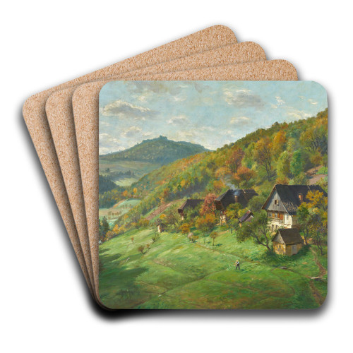 Karfunkelstadt by Wilhelm Gustav Friedrich Hasemann Art Drink Coaster set Karfunkelstadt by Wilhelm Gustav Friedrich Hasemann Art Drink Coaster set