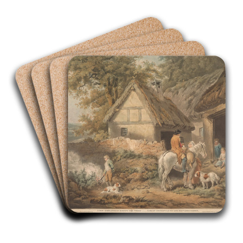 A Boy Employed in Burning Weeds by James Ward Art Drink Coaster set A Boy Employed in Burning Weeds by James Ward Art Drink Coaster set