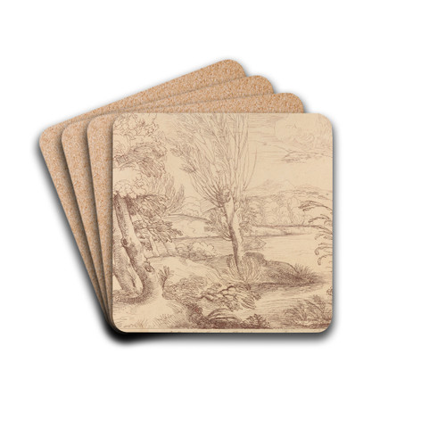 Landscape by George Knapton Drink Coasters - set of 4