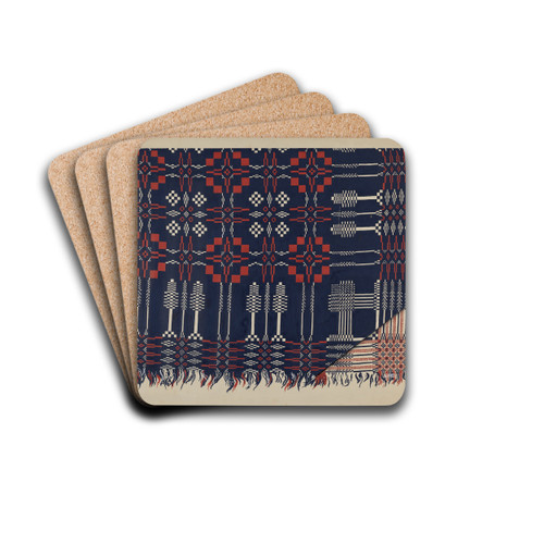 Woven Coverlet by Ralph Atkinson Drink Coasters - set of 4