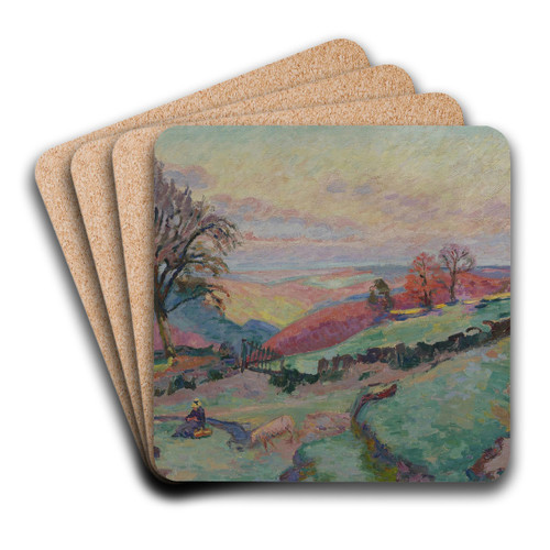 Crozant by Armand Guillaumin Art Drink Coaster set