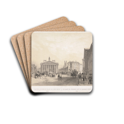 Palais du Lord Maire by Louis Jules Arnout Drink Coasters - set of 4
