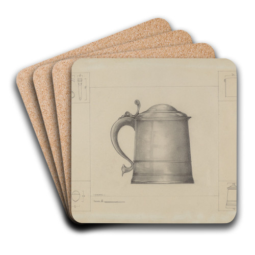 Pewter Tankard by Henry Meyers Art Drink Coaster set
