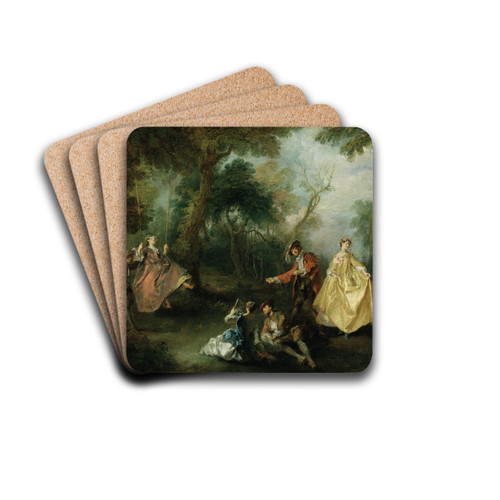 The Swing by Nicolas Lancret Drink Coasters - set of 4