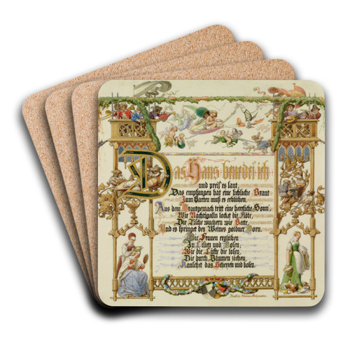 Brautlied by Adolf Schrdter  Art Drink Coaster set
