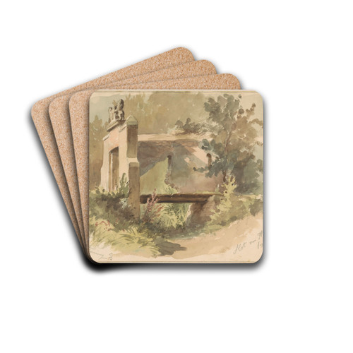 Rune van het slot van Heemstede by Jan Striening Drink Coasters - set of 4 Rune van het slot van Heemstede by Jan Striening Drink Coasters - set of 4