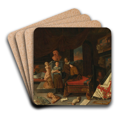 A sculptor in his studio by Gerard Thomas Art Drink Coaster set