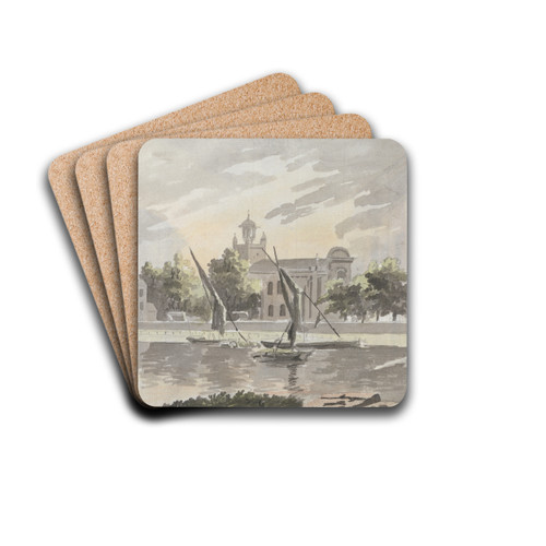 View of Isleworth Church by James Miller Drink Coasters - set of 4 View of Isleworth Church by James Miller Drink Coasters - set of 4