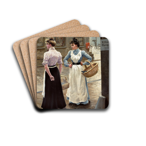 En lille passiar by Paul Fischer Drink Coasters - set of 4