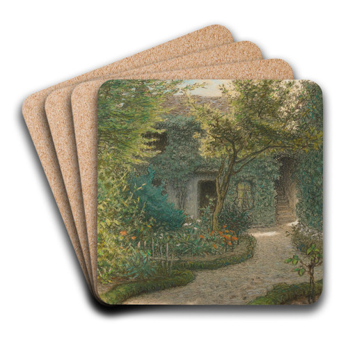 Thodore Rousseau's House In Barbizon by Jean-Franois Millet Art Drink Coaster set