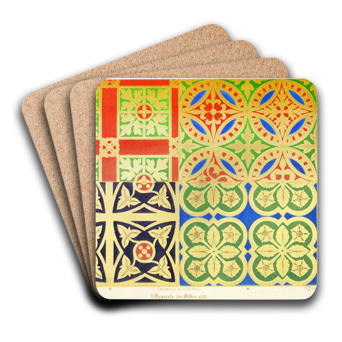 Apparels for Albes. 4 by Augustus Pugin Art Drink Coaster set