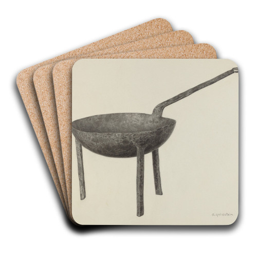 Skillet by Alfred Goldstein Art Drink Coaster set