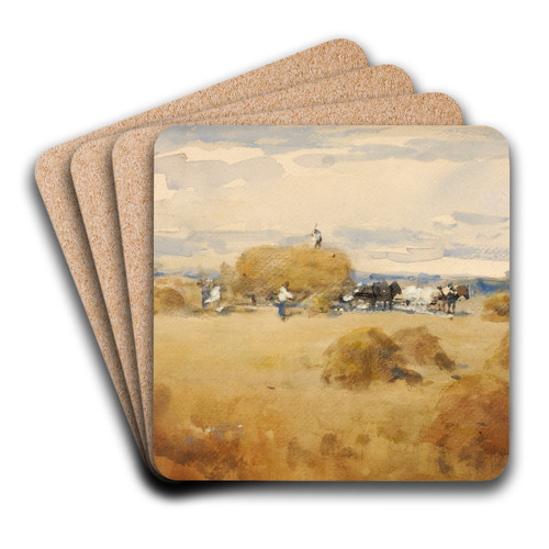 Haymaking Scene by William Henry Holmes Art Drink Coaster set