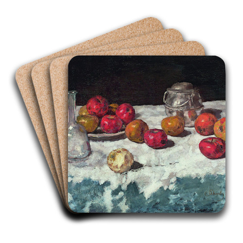 Still Life with Apples by Carl Schuch Art Drink Coaster set Still Life with Apples by Carl Schuch Art Drink Coaster set