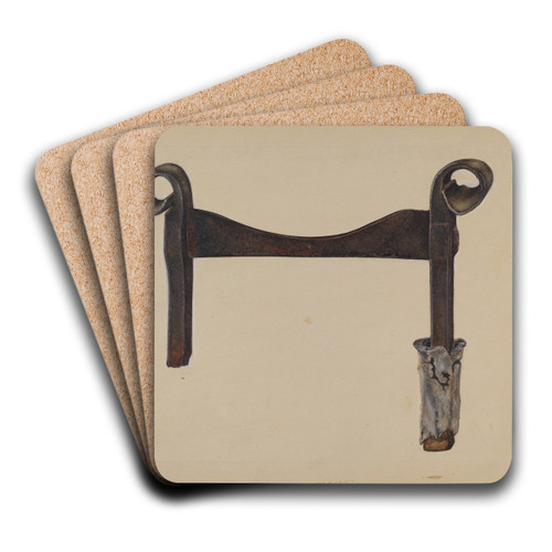 Foot Scraper by John Wilkes Art Drink Coaster set