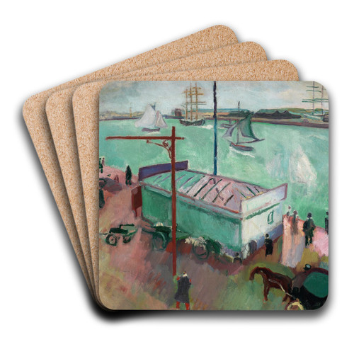 Le Port du Havre by Raoul Dufy Art Drink Coaster set
